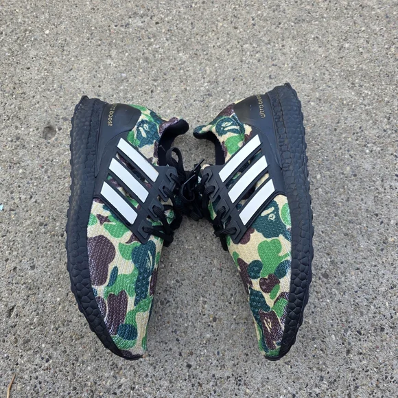 Adidas X Bape Green Camo Ultraboost Sneaker Men Size 9 - Picture 10 of 14